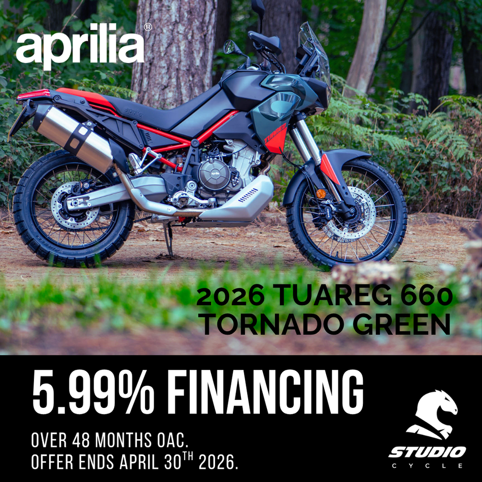 2026 Aprilia Tuareg 660 - Tornado Green - READY TO ORDER - Studio Cycle