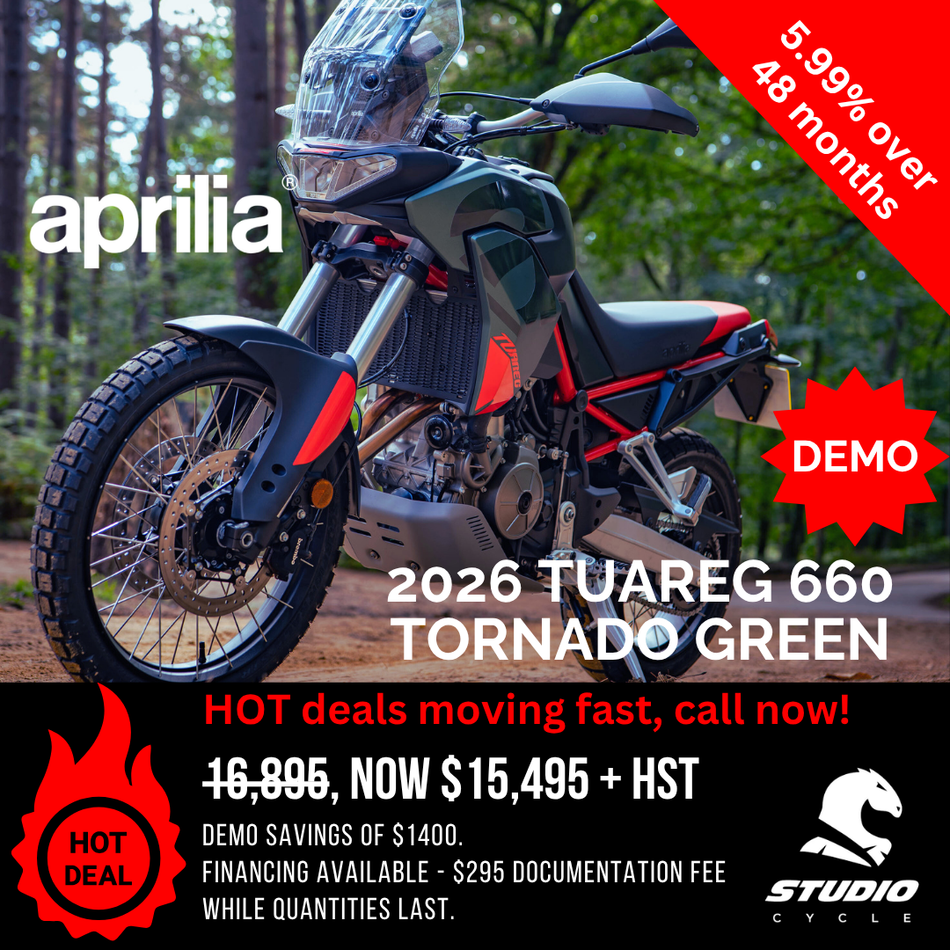 2026 Aprilia Tuareg 660 - Tornado Green - DEMO IN STOCK - Studio Cycle