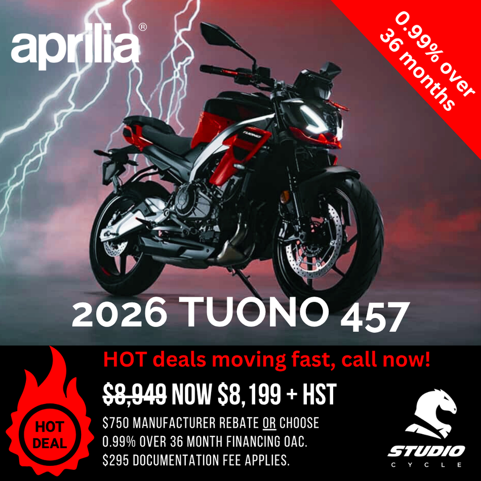 2026 Tuono 457 - Piranha Red - READY TO ORDER - Studio Cycle