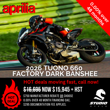 2026 Aprilia Tuono 660 Factory - Dark Banshee - IN STOCK - Studio Cycle