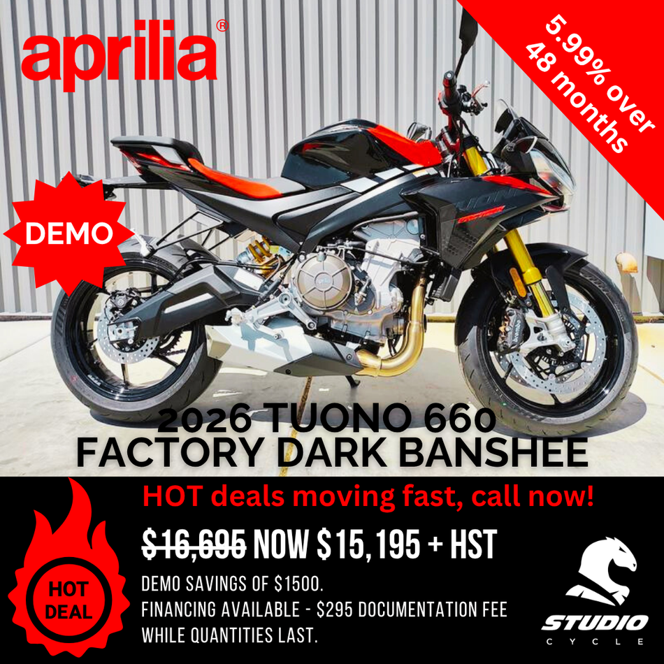 2026 Aprilia Tuono 660 Factory - Dark Banshee - DEMO IN STOCK - Studio Cycle