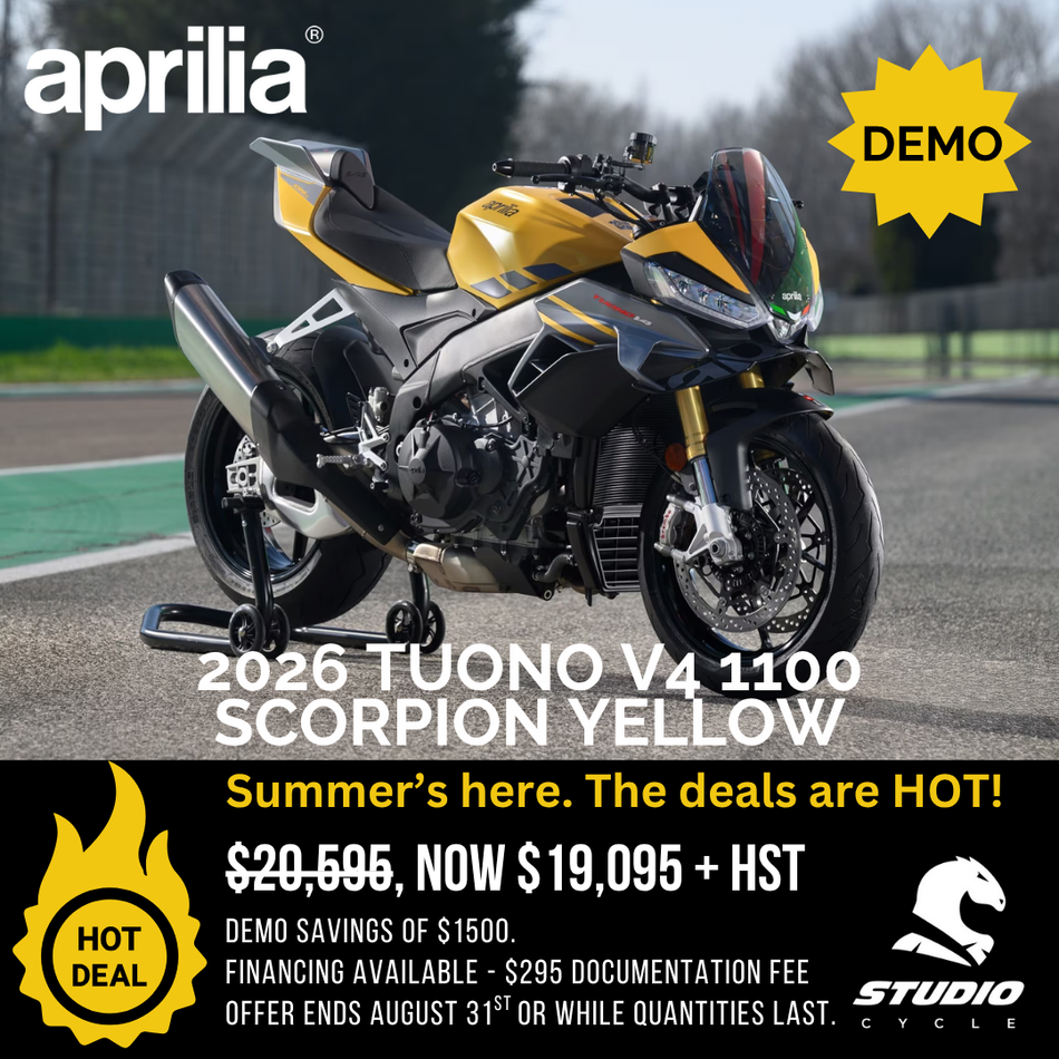 2026 Aprilia Tuono V4 1100 - Scorpion Yellow - DEMO IN STOCK