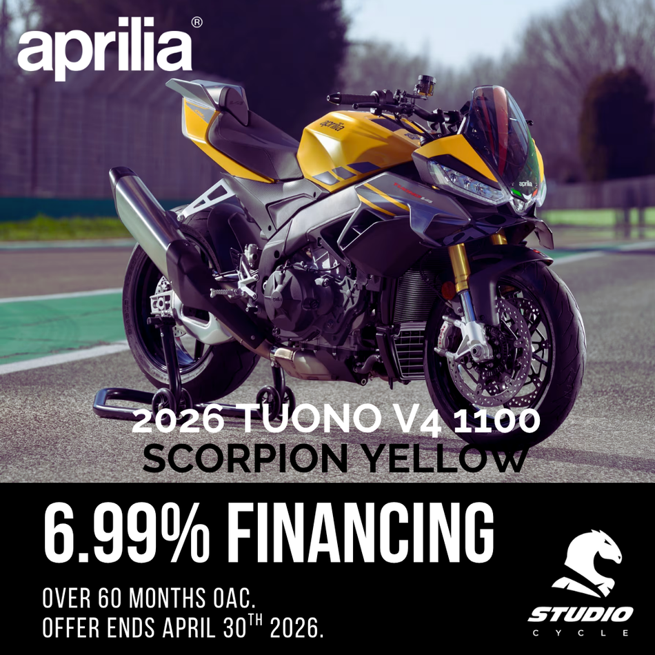 2026 Aprilia Tuono V4 1100 - Scorpion Yellow - READY TO ORDER - Studio Cycle