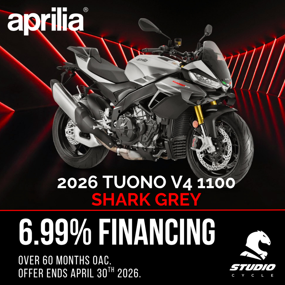 2026 Aprilia Tuono V4 1100 - Shark Grey - IN STOCK - Studio Cycle