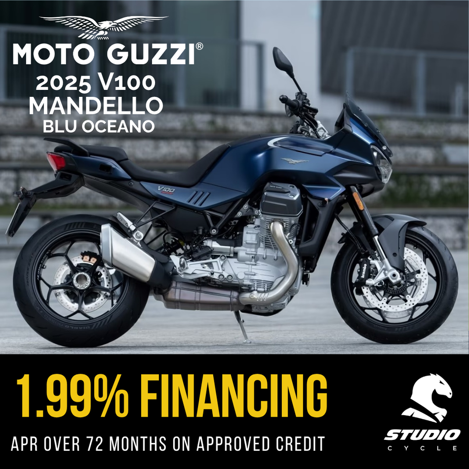 2025 Moto Guzzi V100 Mandello - Blu Oceano - IN STOCK - Studio Cycle