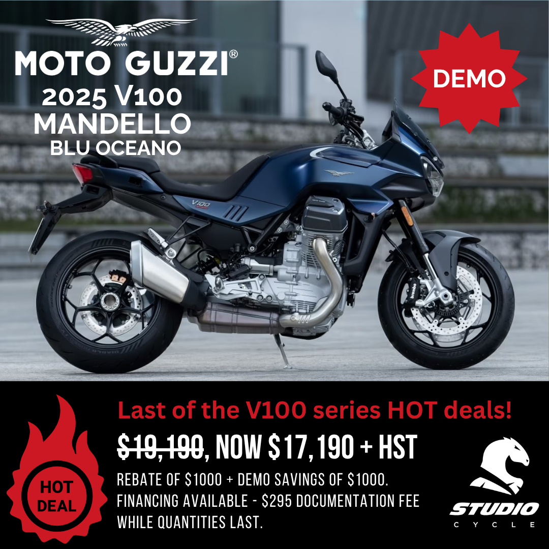 2025 Moto Guzzi V100 Mandello - Blu Oceano - DEMO IN STOCK - Studio Cycle