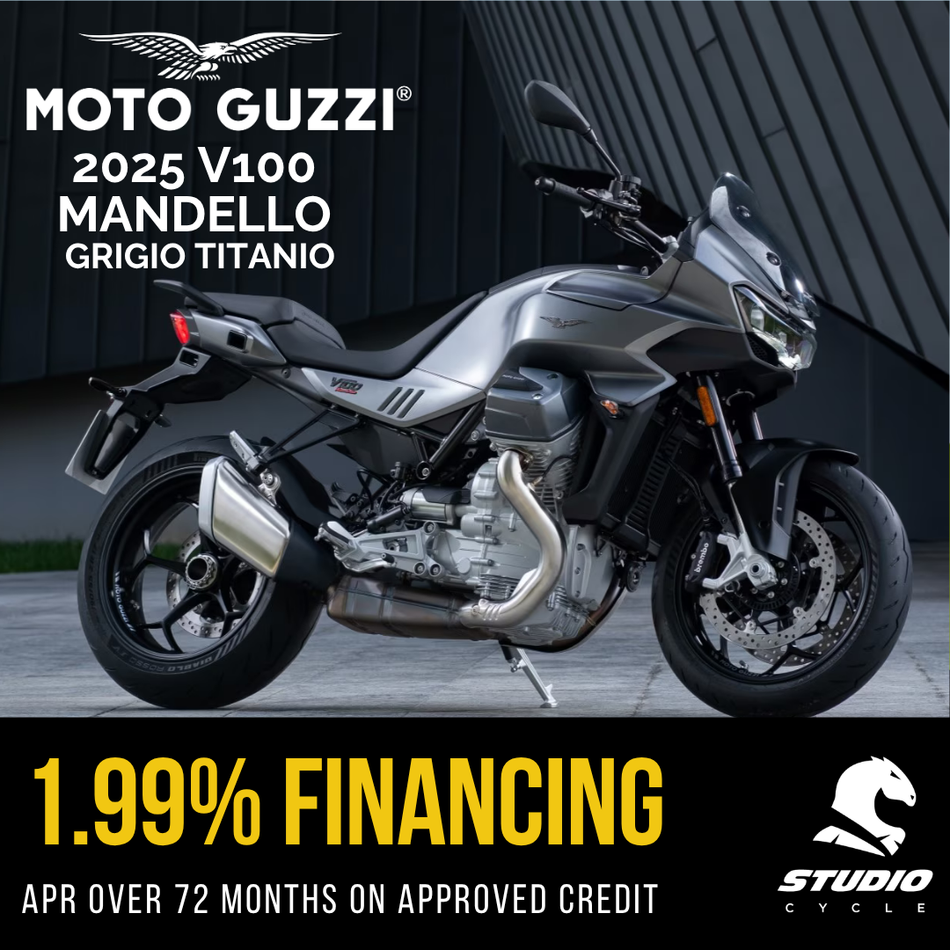 2025 Moto Guzzi V100 Mandello - Grigio Titanio - READY TO ORDER - Studio Cycle