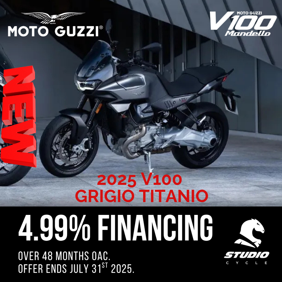 2025 Moto Guzzi V100 Mandello - Grigio Titanio - READY TO ORDER
