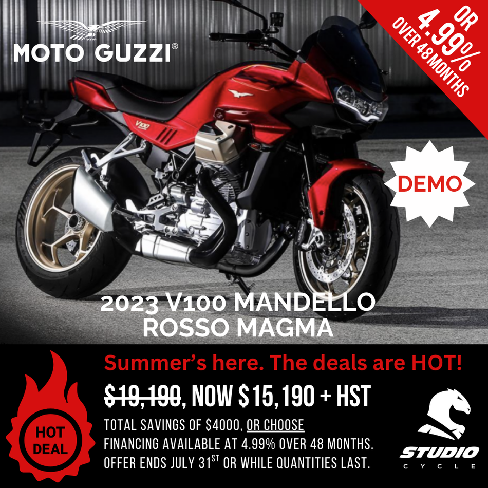 2023 Moto Guzzi V100 Mandello - Rosso Magma - DEMO IN STOCK