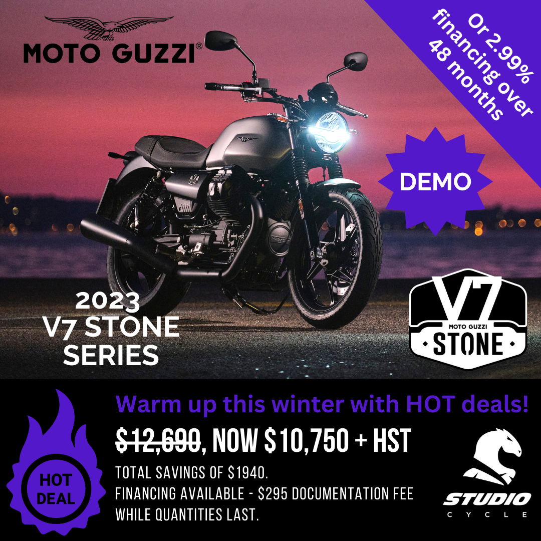 2023 Moto Guzzi V7 Stone - Grigio Aluminio - DEMO IN STOCK - Studio Cycle