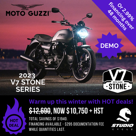 2023 Moto Guzzi V7 Stone - Grigio Aluminio - DEMO IN STOCK - Studio Cycle