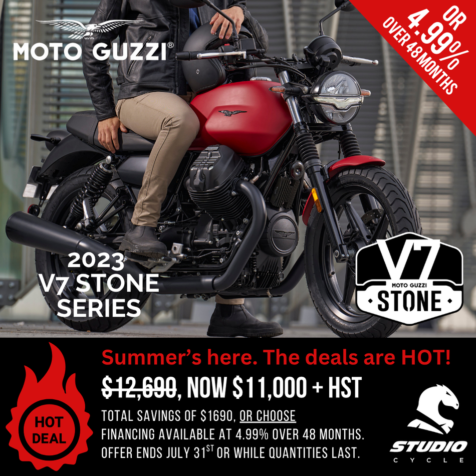 2023 Moto Guzzi V7 Stone -  Rosso Rovente - IN STOCK