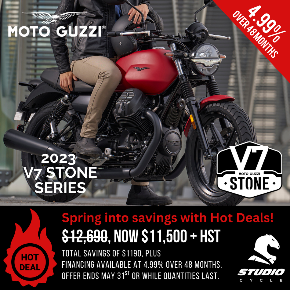 2023 Moto Guzzi V7 Stone -  Rosso Rovente - IN STOCK