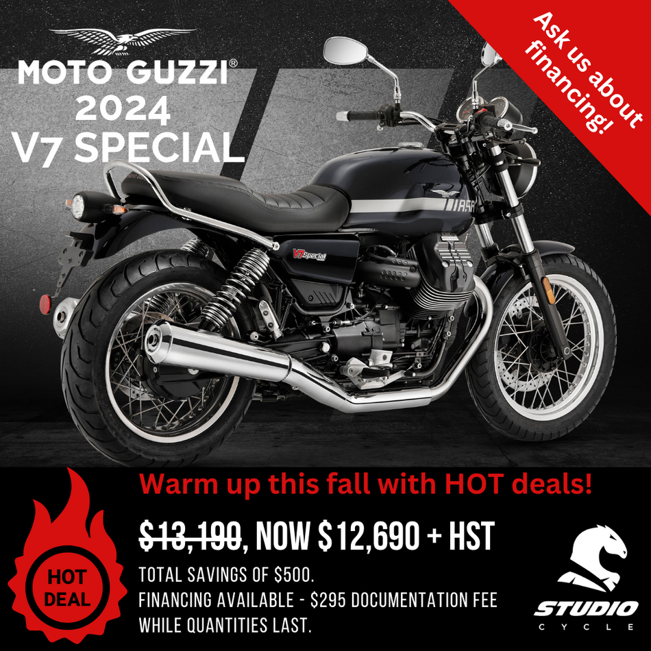 2024 Moto Guzzi V7 Special - Silver Stripe Monochrome - READY TO ORDER