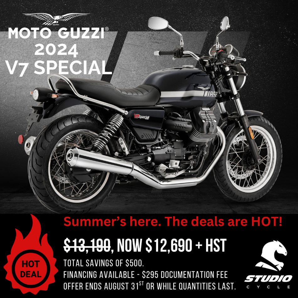 2024 Moto Guzzi V7 Special - Silver Stripe Monochrome - READY TO ORDER