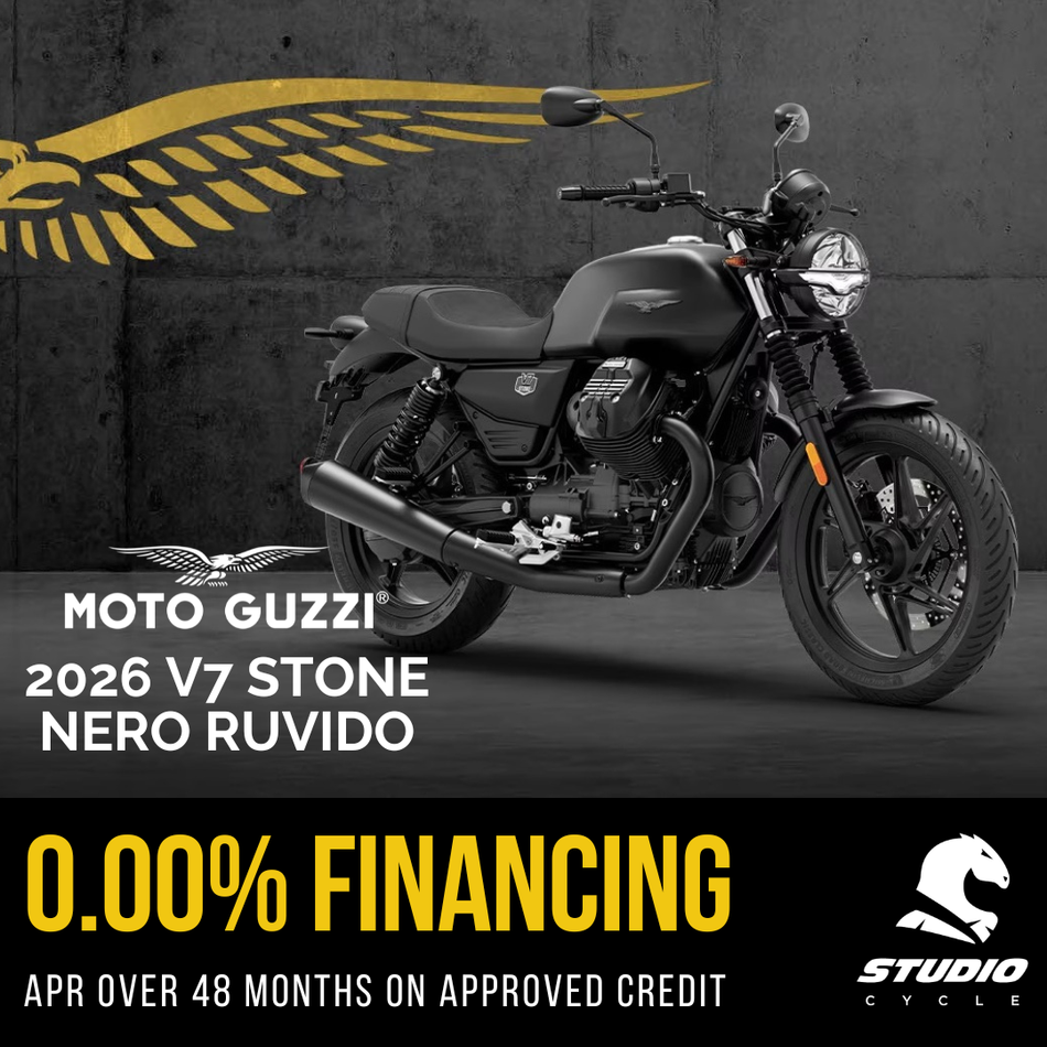2026 Moto Guzzi V7 Stone - Nero Ruvido - IN STOCK