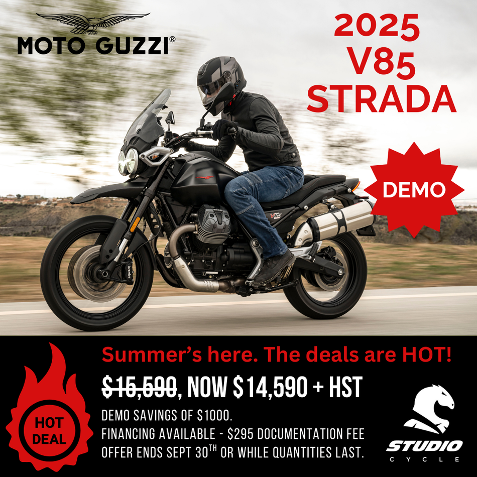 2025 Moto Guzzi V85 Strada - Nero Isola - DEMO IN STOCK
