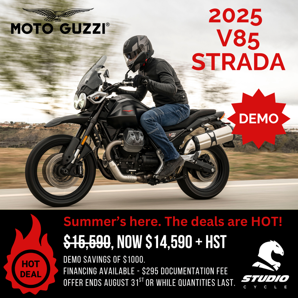 2025 Moto Guzzi V85 Strada - Nero Isola - DEMO IN STOCK
