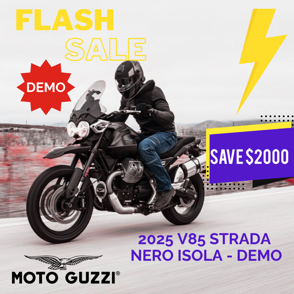 2025 Moto Guzzi V85 Strada - Nero Isola - DEMO IN STOCK