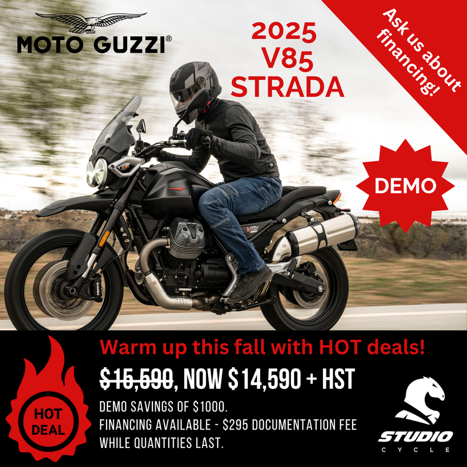 2025 Moto Guzzi V85 Strada - Nero Isola - DEMO IN STOCK