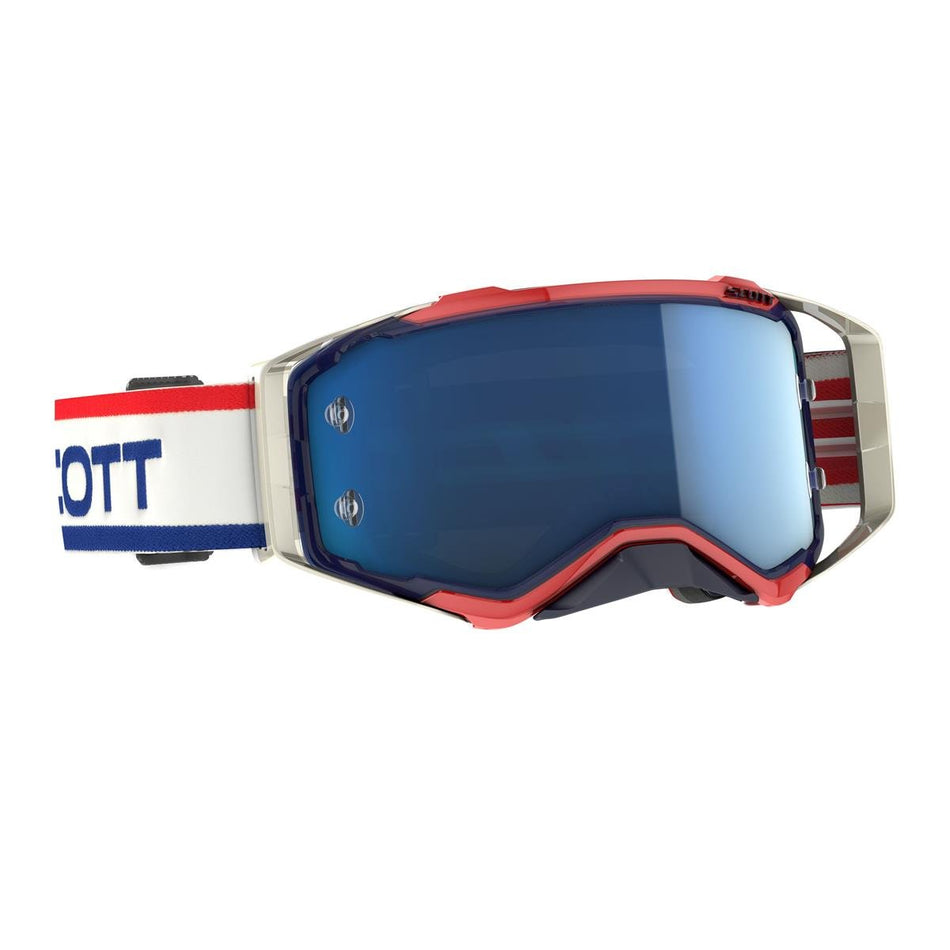 Scott Prospect Goggles - Retro White/Blue Blue Chrome Works