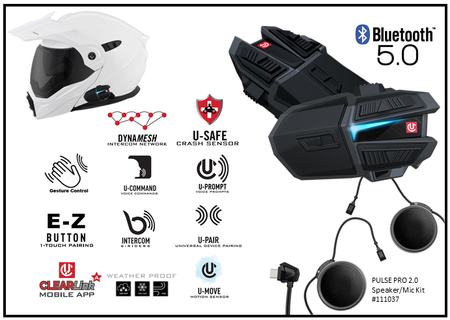 U Clear Motion Infinity Helmet Audio System - Studio Cycle