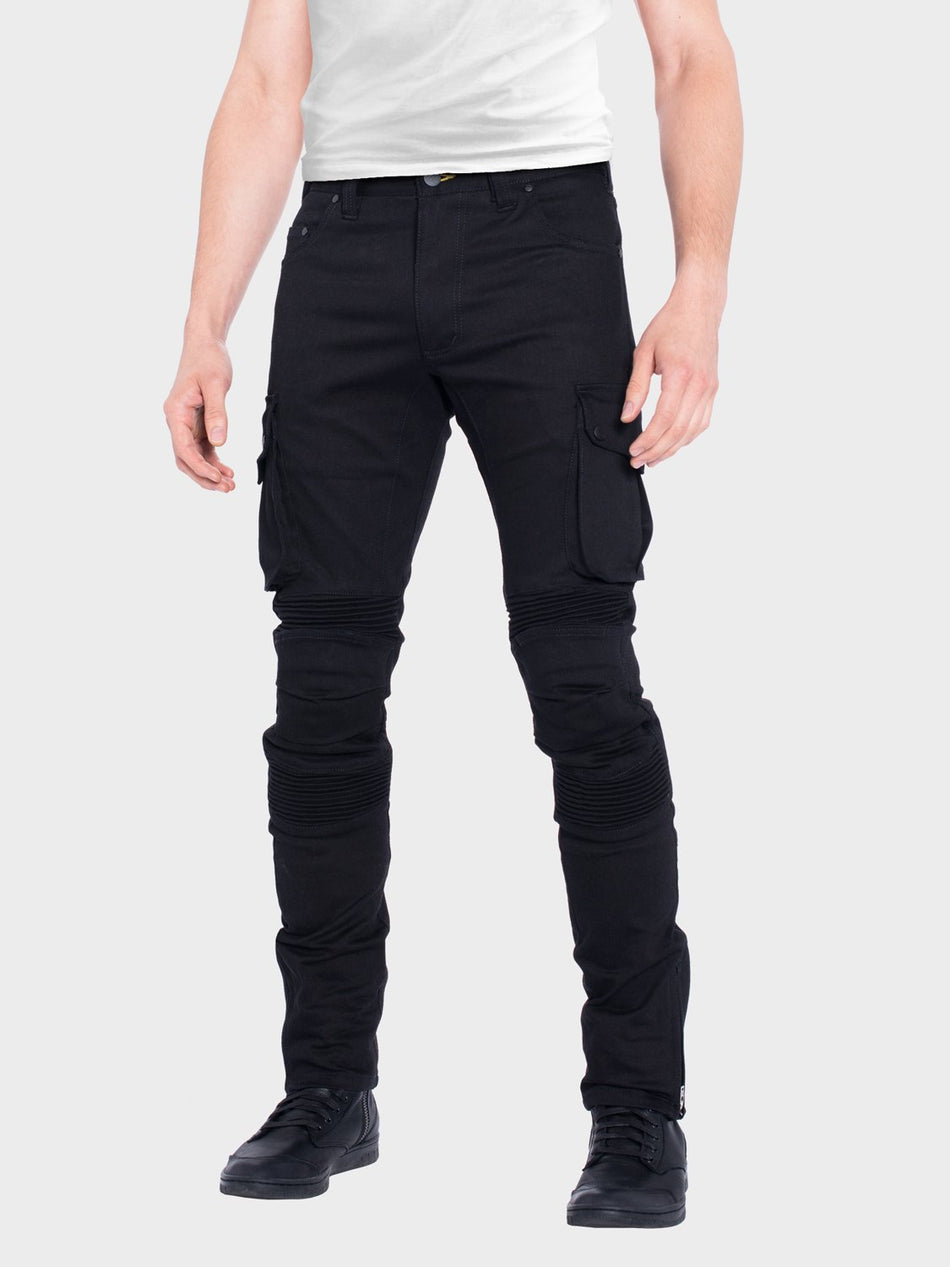 ZIN CITY Denim Moto Pants with Dyneema (Black)