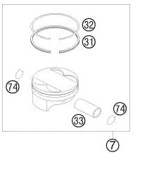 Husqvarna / Husaberg PISTON I CPL 100 MM 450 03