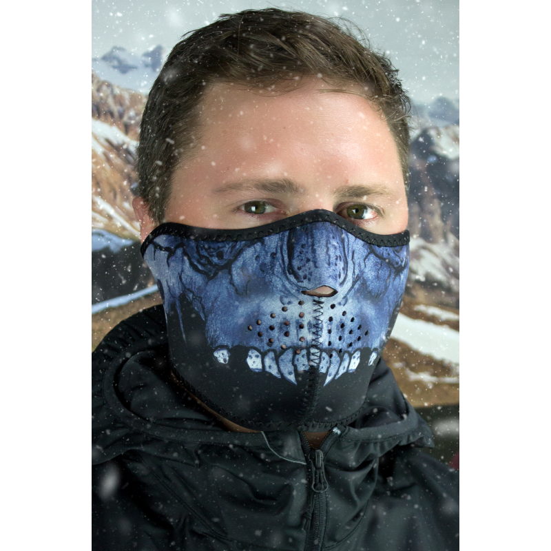 ZAN Half Mask Neoprene Midnight Skull