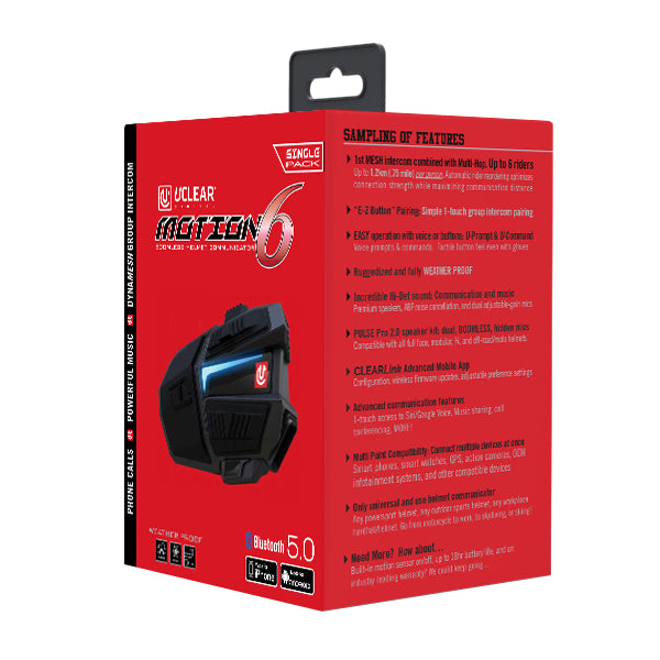 U Clear Motion 6 Helmet Audio System